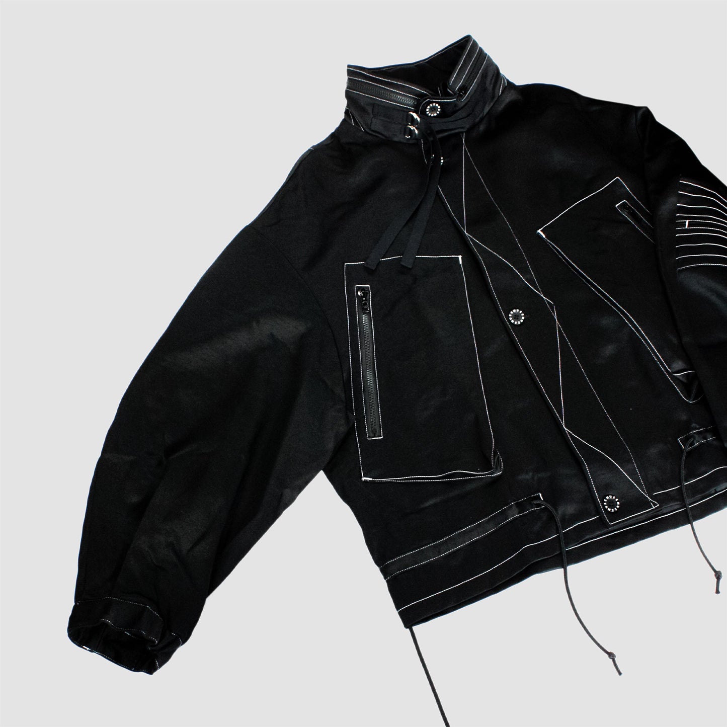 MUZE TURQUOISE LABEL - M-65 SHORT BLOUSON(BLACK × WHITE) ミューズ ショート ブルゾン ブラック ホワイト