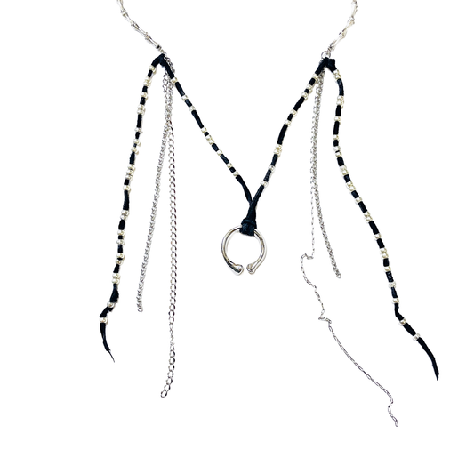 GARA - VAGRANT NECKLACE(SILVER×BLACK) ヴァ グラント ネックレス シルバー ブラック