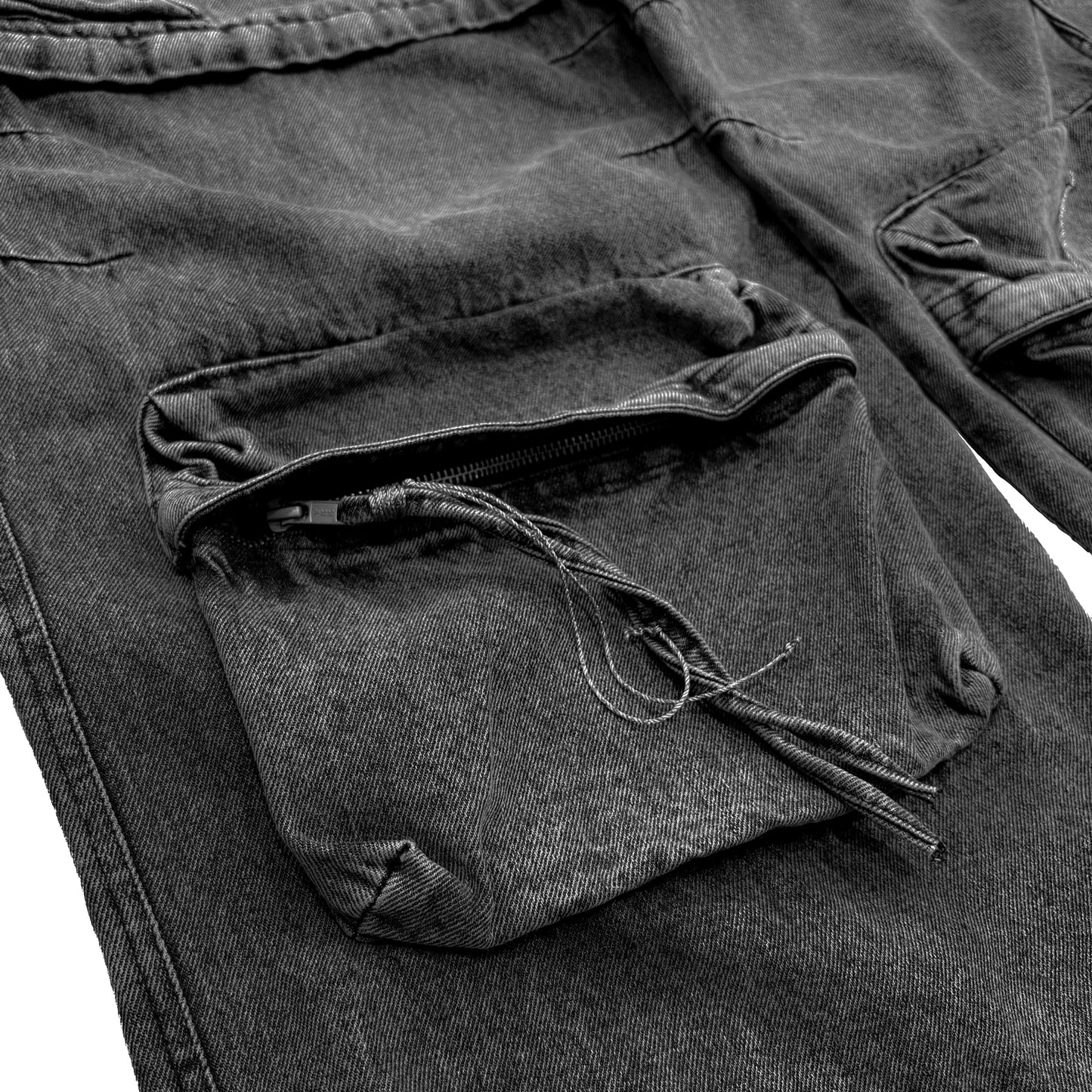 MUZE TURQUOISE LBEL × FACCIES - 【MULTI-POCKET DENIM CARGO(CHARCOAL) 】ミューズ ファッチーズ マルチポケット カーゴ デニム チャコール