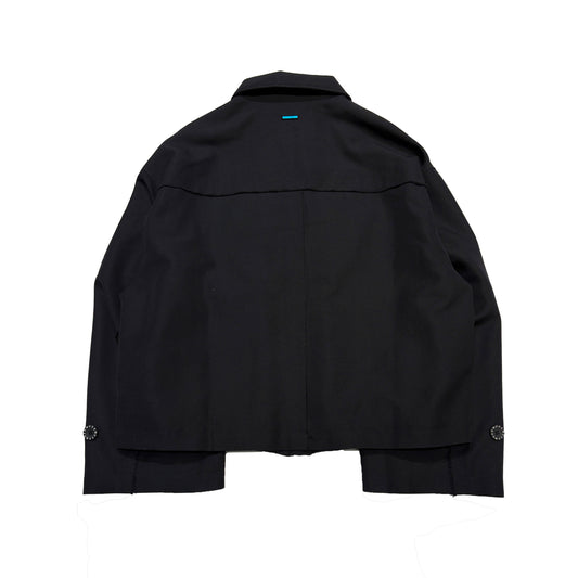 MUZE TURQUOISE LABEL -【OVERSIZED BIG WOOL BLOUSON(BLACK)】ミューズ オーバーサイズ ビッグ ウール ブルゾン ブラック