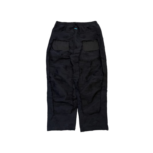 MUZE TURQUOISE LABEL ×MINUS -【CUT JACQUARD 3D TROUSERS(BLACK)】ミューズ マイナス カットジャガード トラウザー ブラック