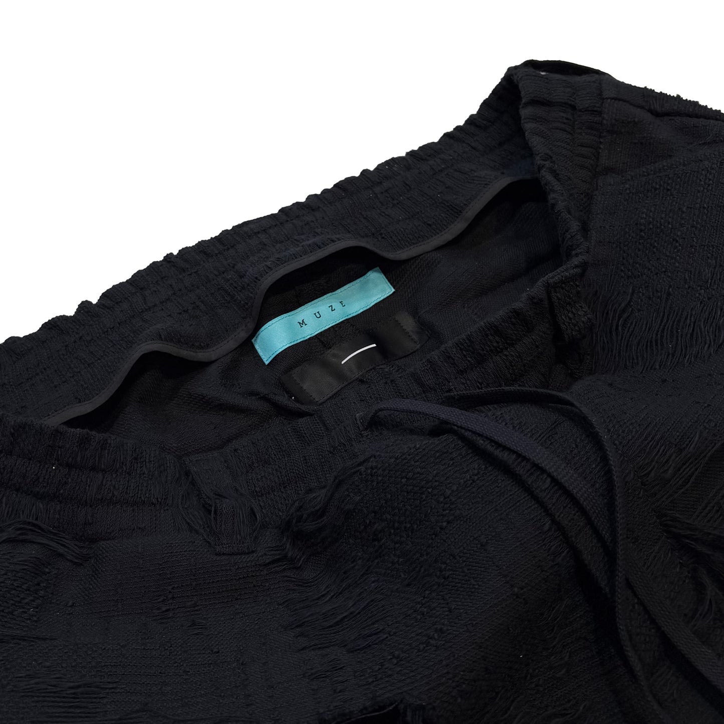 MUZE TURQUOISE LABEL ×MINUS -【CUT JACQUARD 3D TROUSERS(BLACK)】ミューズ マイナス カットジャガード トラウザー ブラック