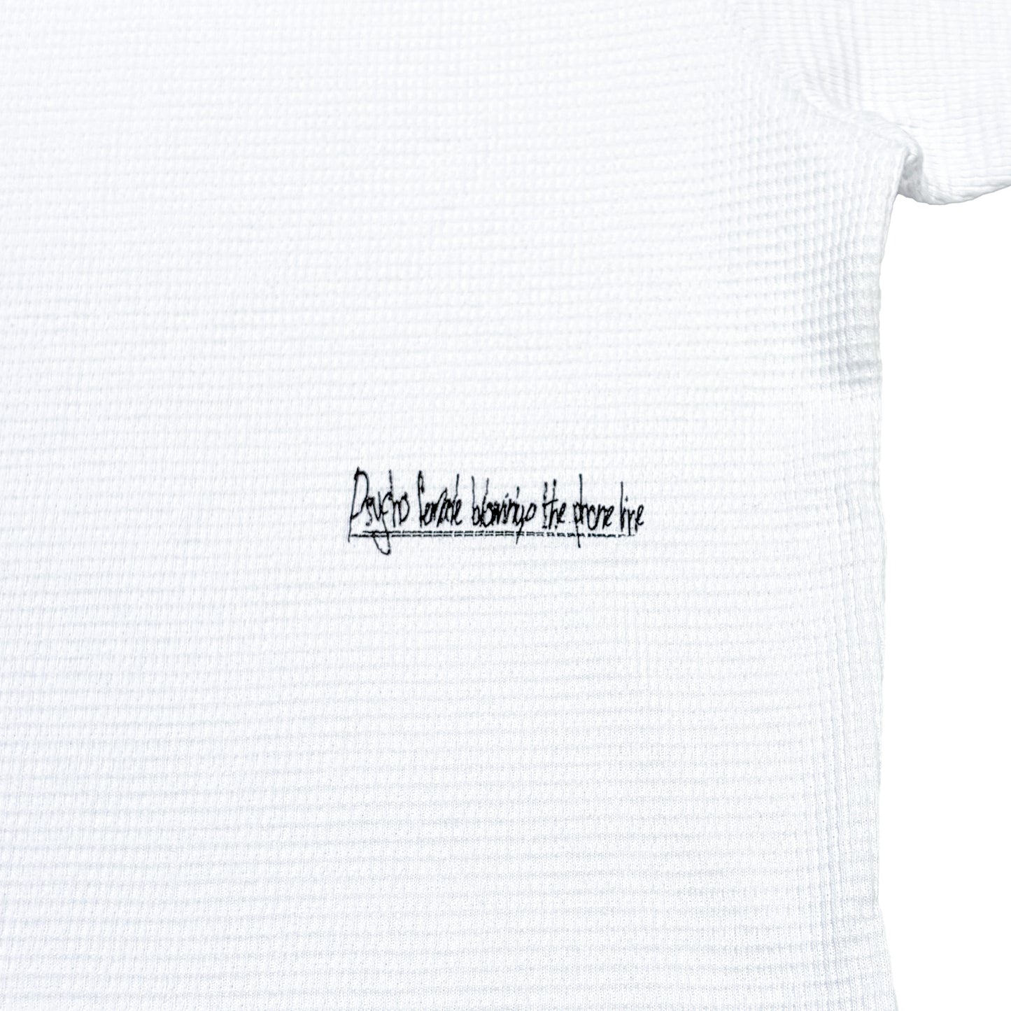 MUZE BLACK LABEL -【MUZE JUMBLE ACID THERMAL L/S TEE(WHITE)】ミューズ サーマル ワッフル Tシャツ ダメージ ホワイト