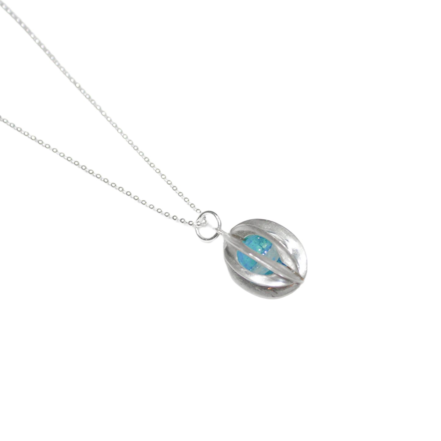 MUZE®︎ × upABORN -SILVER SEED NECKLACE(SILVER SILVER×BLUE)ミューズ アパボン シルバー シード ネックレス