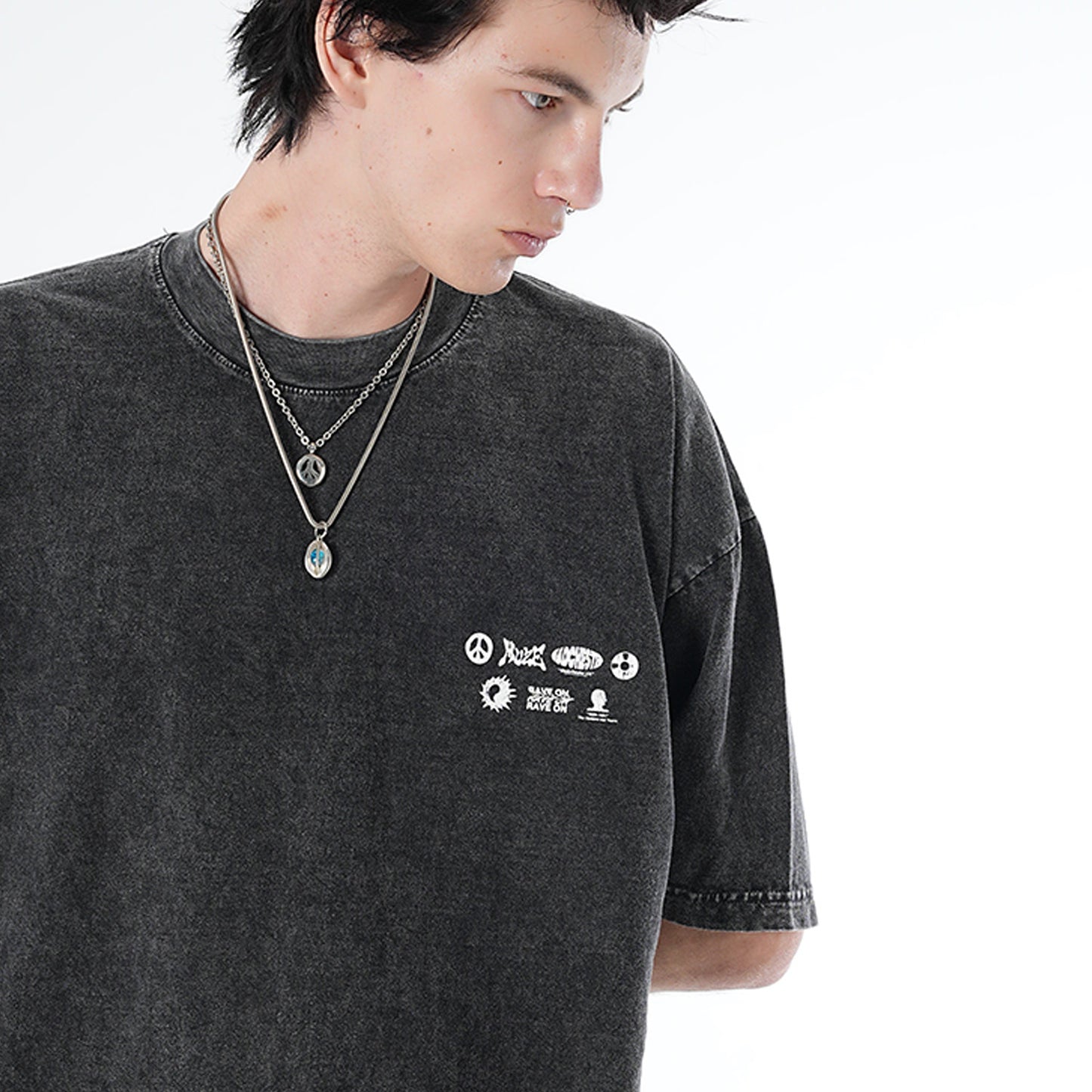 MUZE BLACK LABEL - 【MUZE 24HOUR PARTY PEOPLE MINERAL WASH T-SH(CARBON BLACK)】ミューズ ミネラルウォッシュ Tシャツ カーボン ブラック