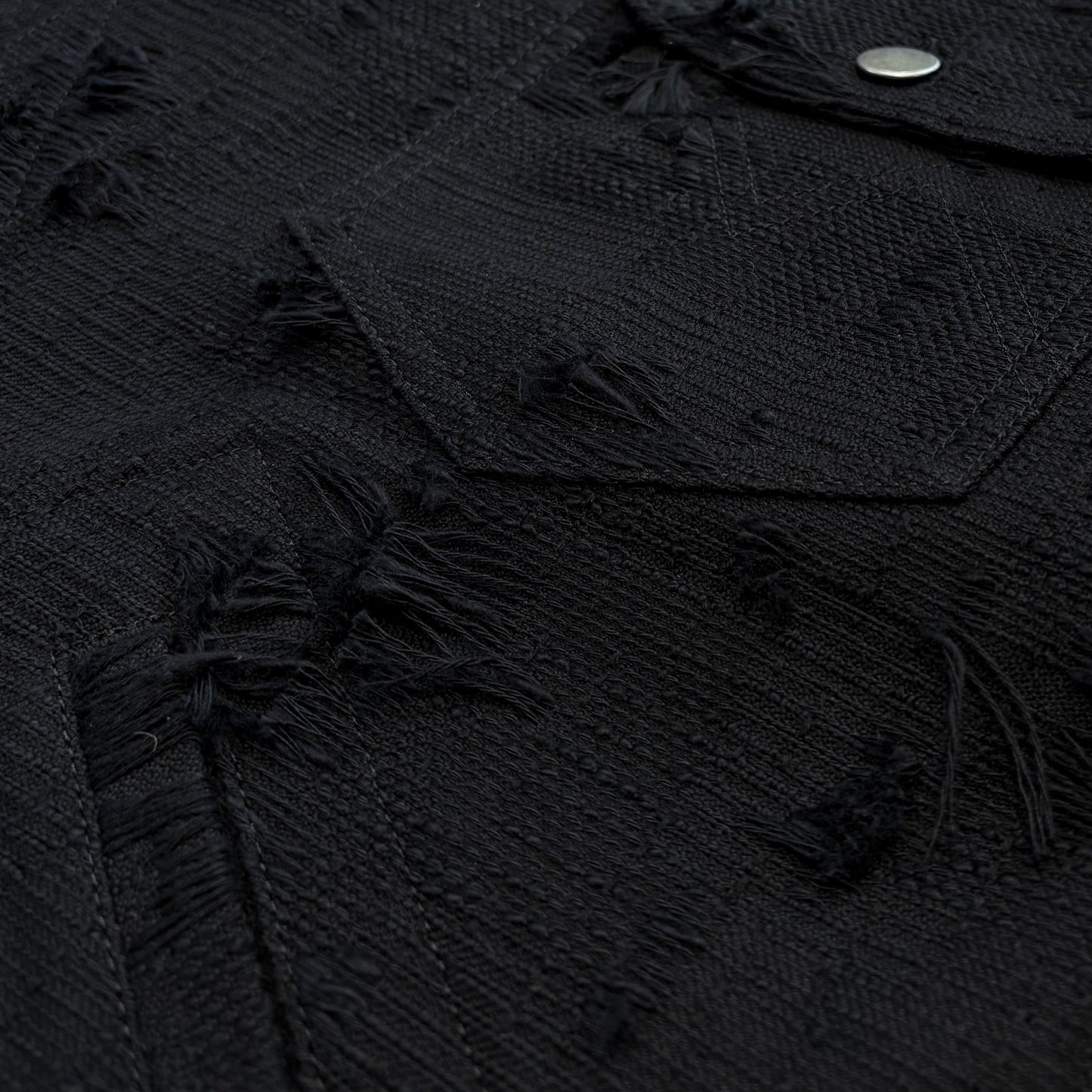 MUZE TURQUOISE LBEL ×MINUS -【CUT JACQUARD HEM SLIT JACKET(BLACK)】ミューズ マイナス スリット ジャケット カットジャガード ブラック