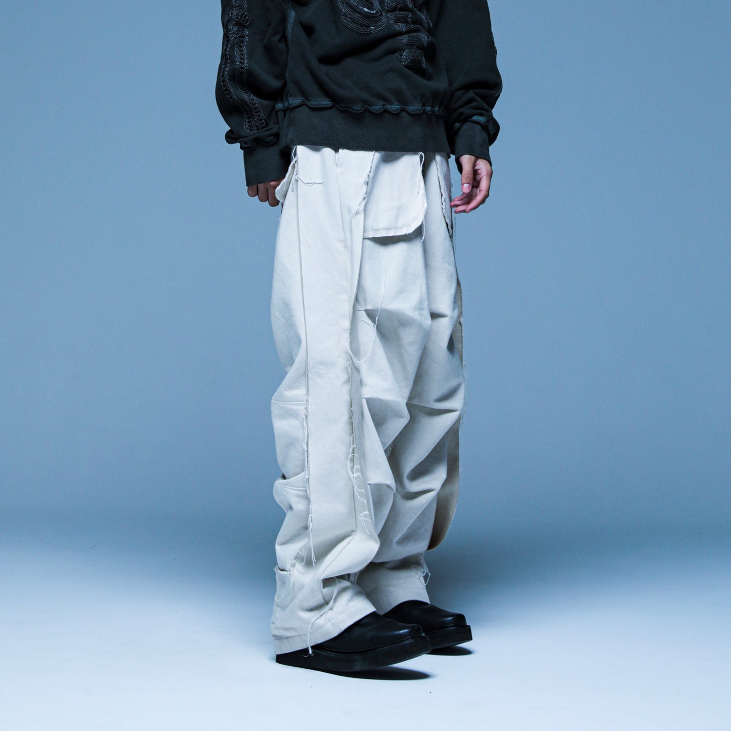 MUZE TURQUOISE LABEL - DENIM 3D TROUSERS(WHITE) ミューズ デニム トラウザーズ ホワイト