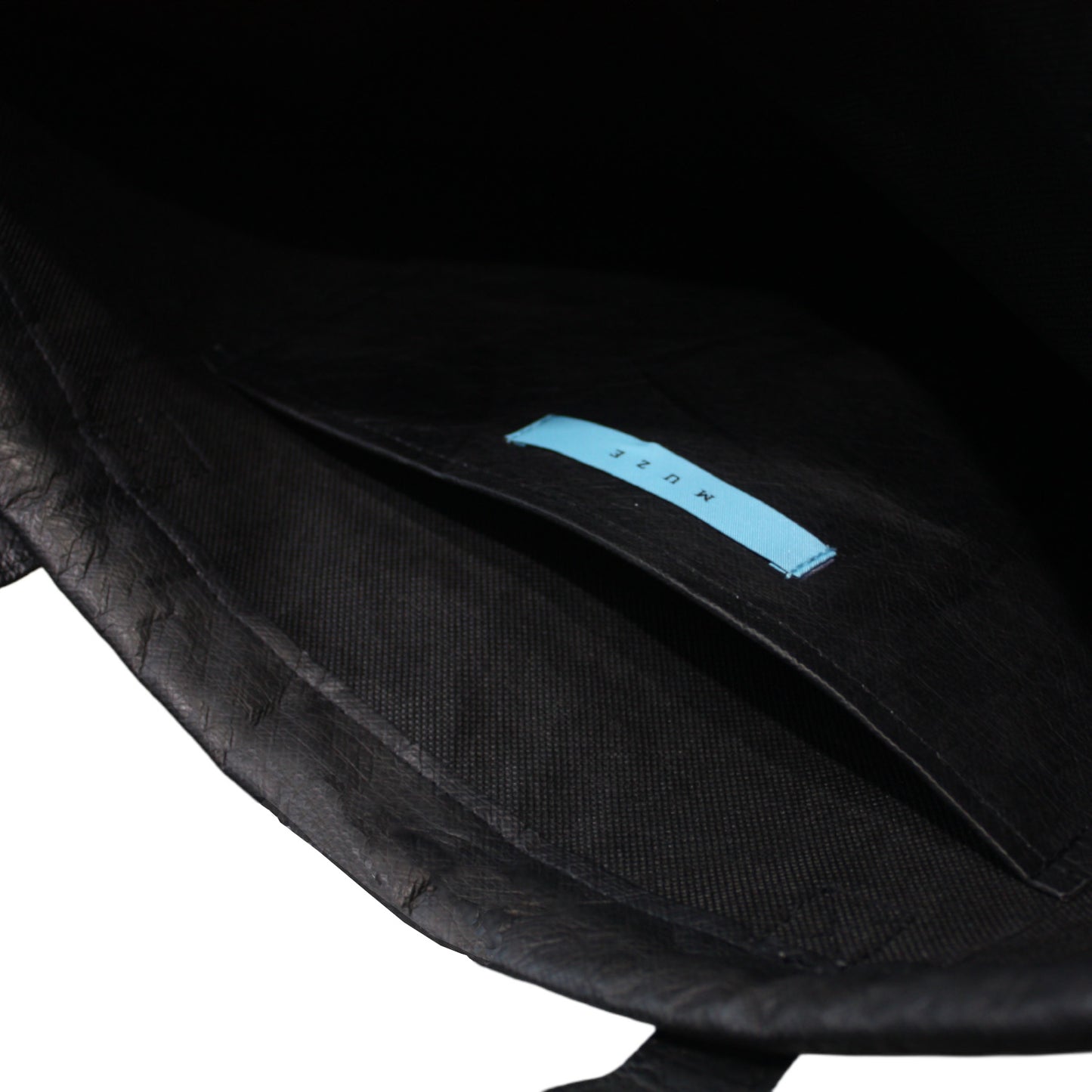 MUZE -【MUZE Tyveck®︎ PURSE TOTE BAG(BLACK×TURQUOISE)】ミューズ タイベック 巾着 トート バッグ ブラック ターコイズ