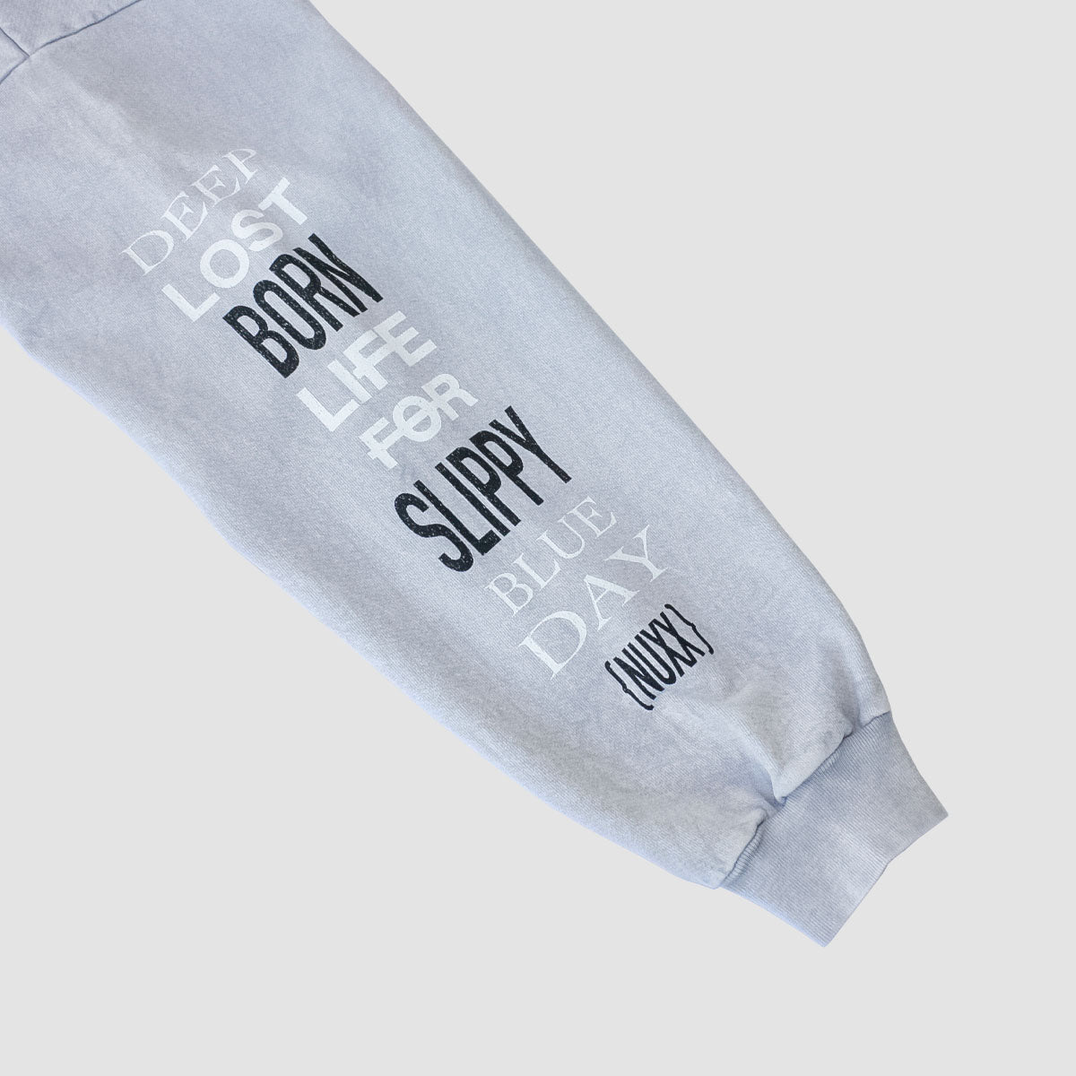 MUZE BLACK LABEL - 14oz MINERAL WASH HEAVY FLEECE ADDICT HOODIE(ICE GRAY)