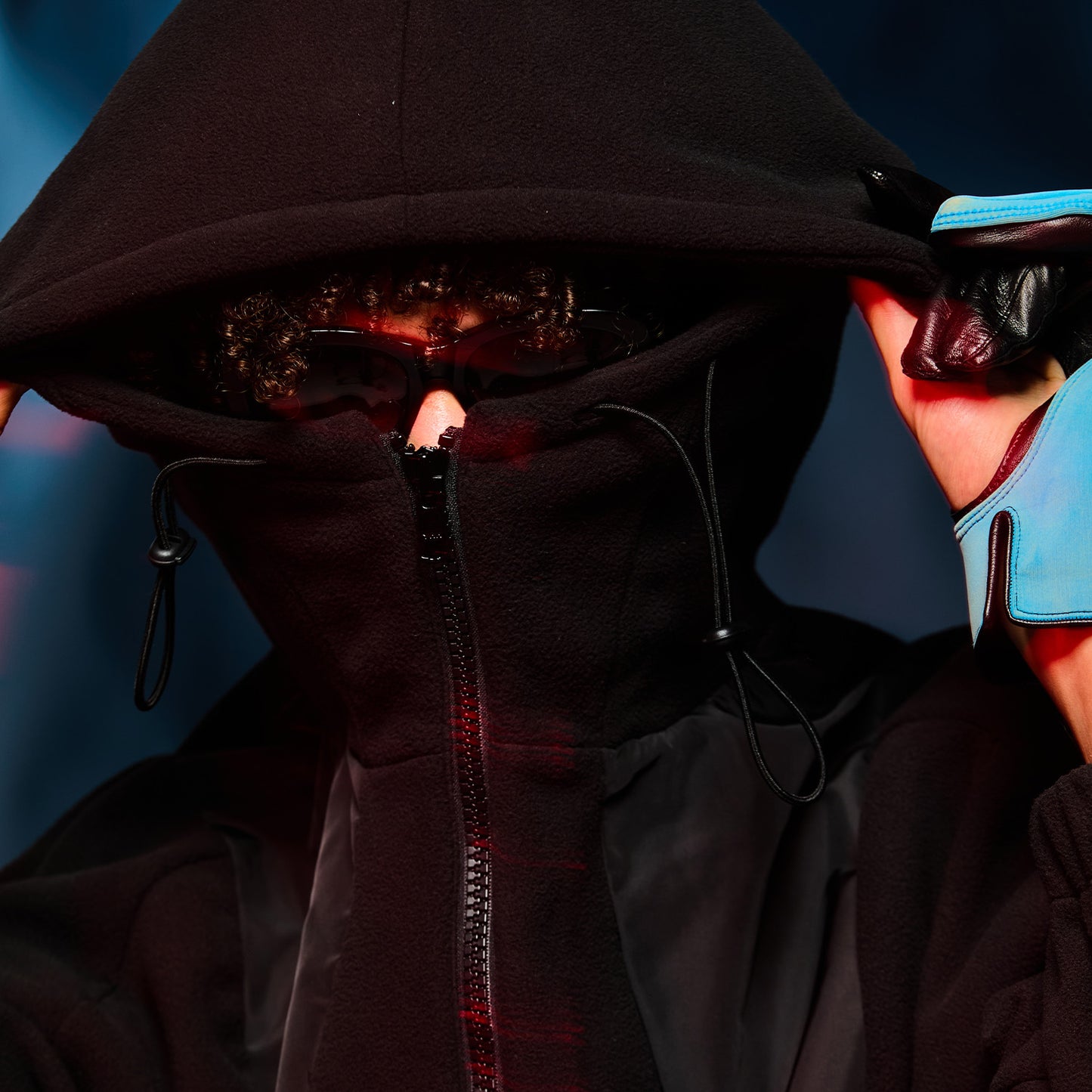 MUZE TURQUOISE LABEL -【HOODED FLEECE BLOUSON(BLACK)】ミューズ フード フリース ブルゾン ブラック