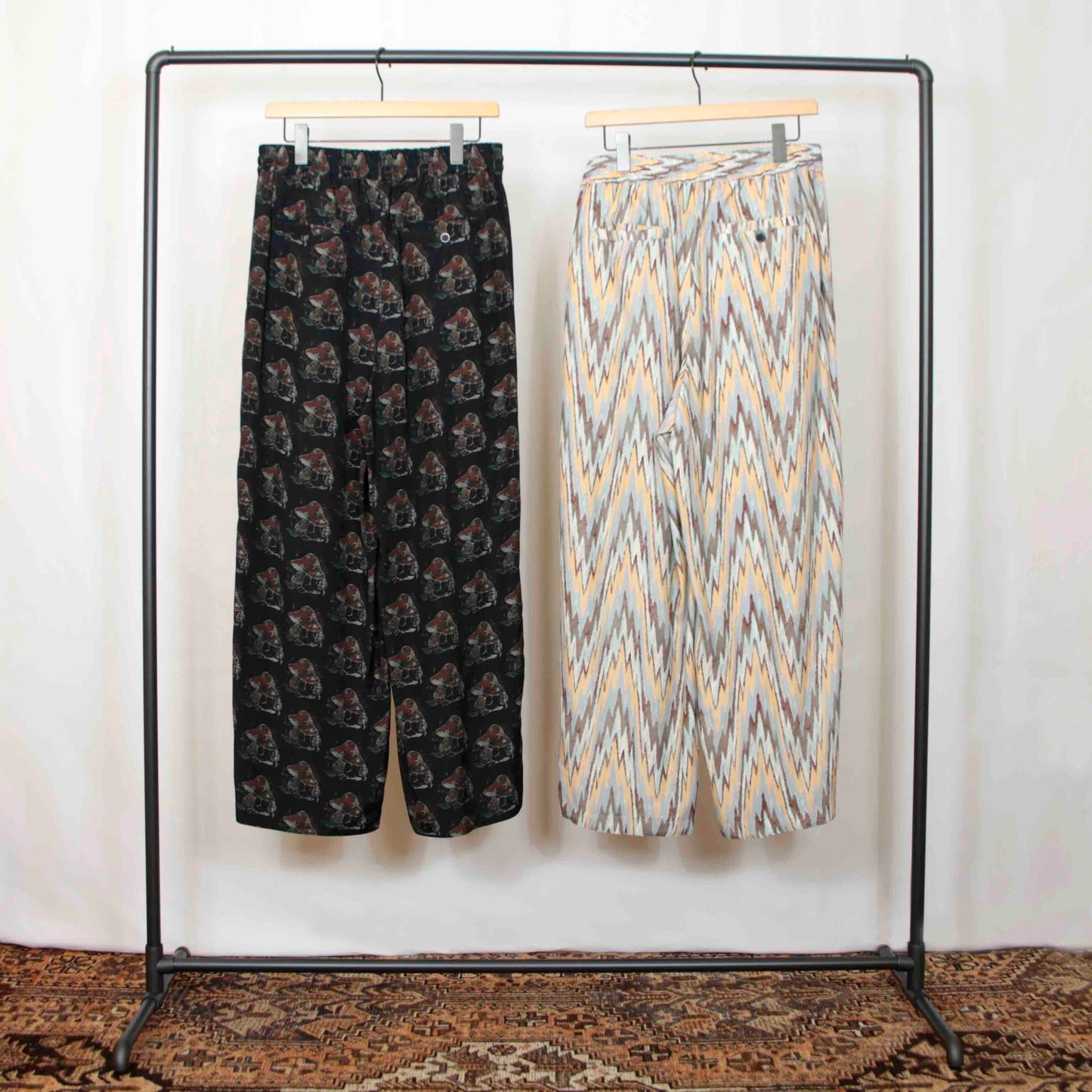 FACCIES - Original Textile PT (Mushroom Pattern) ファッチーズ オリジナルテキスタイルパンツ マッシュルームパターン