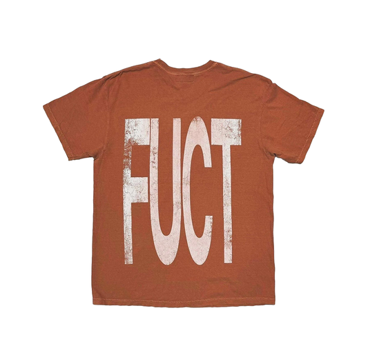 MINUS -【Bootleg Tee(FACE FUCT)(EXISTENCE)】マイナス グラフィック Tシャツ オレンジ