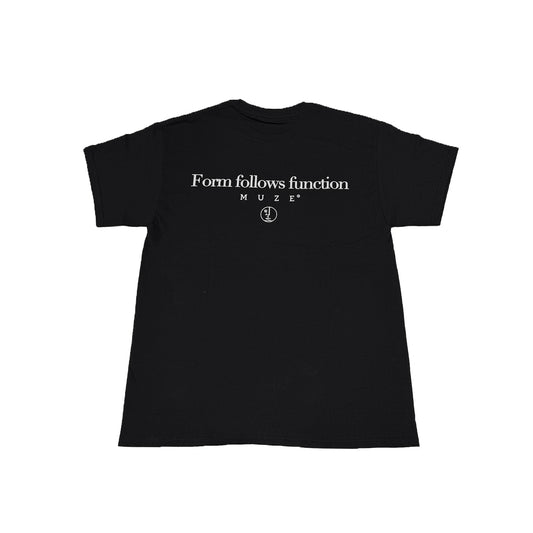 MUZE BLACK LABEL -【Less is more T-SH(BLACK×WHITE)】ミューズ レスイズモア Tシャツ ブラック ホワイト