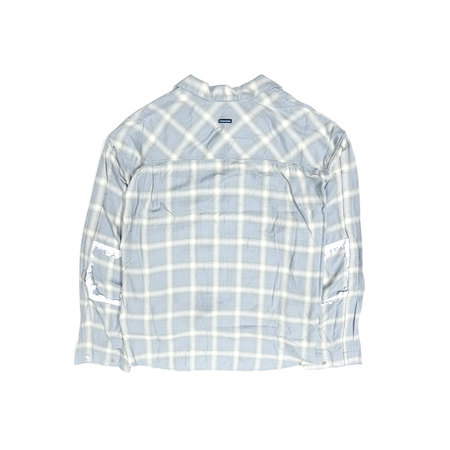 MUZE TURQUOISE LABEL -【RAYON OMBRE CHECK SHIRT(BLUE)】ミューズ レーヨン オンブル チェック シャツ ブルー