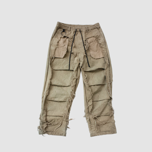 MUZE TURQUOISE LABEL - ×MINUS DENIM 3D TROUSERS(VEGETABLE DYE) (DUST GREEN)ミューズ マイナス デニム トラウザー 草木染め ダストグリーン