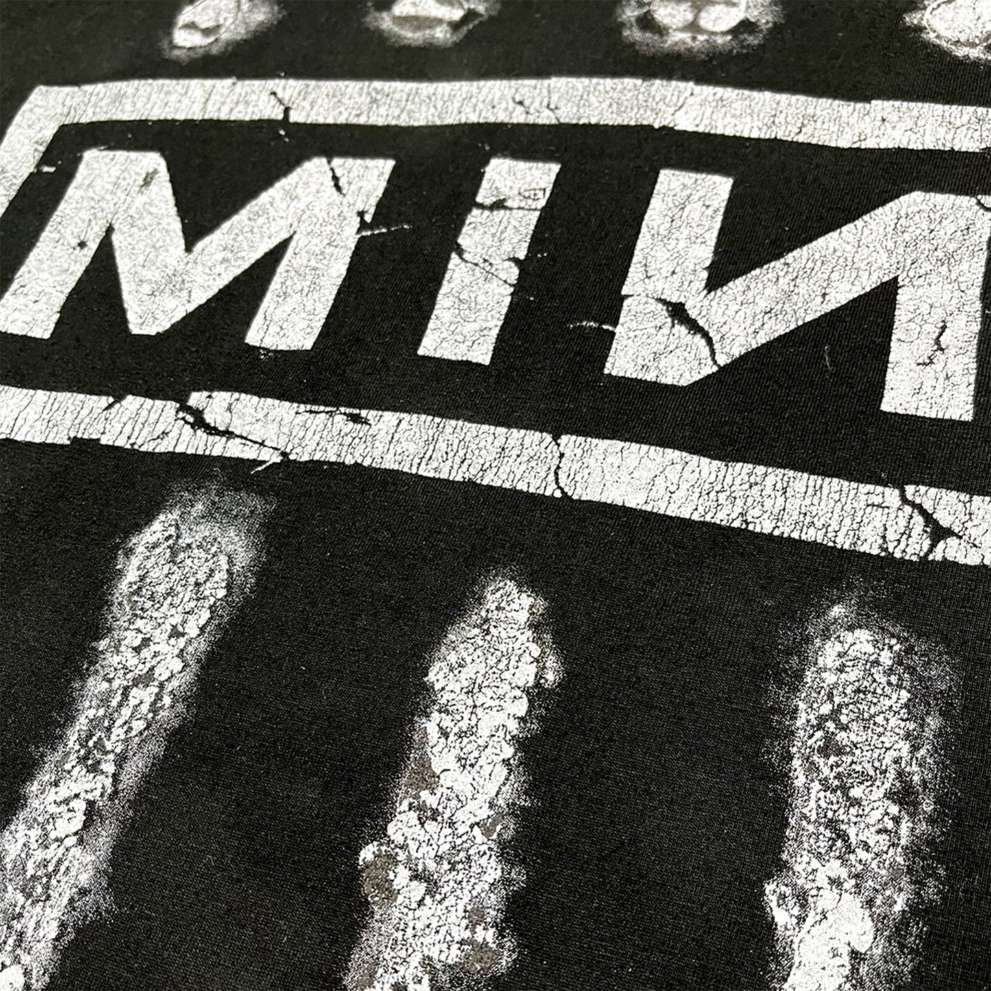 MINUS - BOOTLEG TEE(SHINE MONOCHROME) マイナス グラフィック Tシャツ モノクロ ブラック