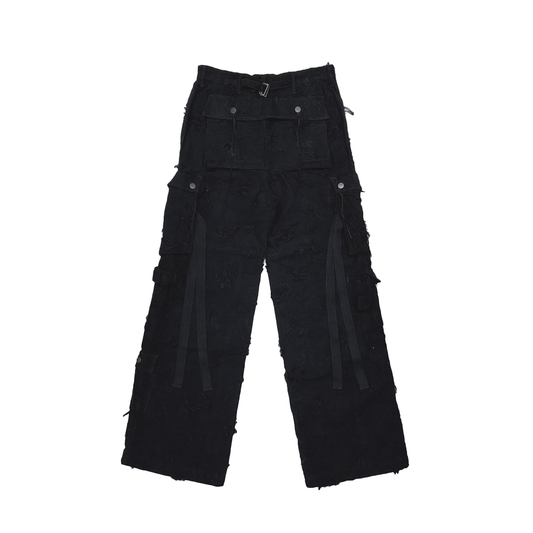 MINUS -【HBT Cargo BORO CRUST(NOIR)(BLACK)】マイナス カーゴ パンツ ボロ ブラック