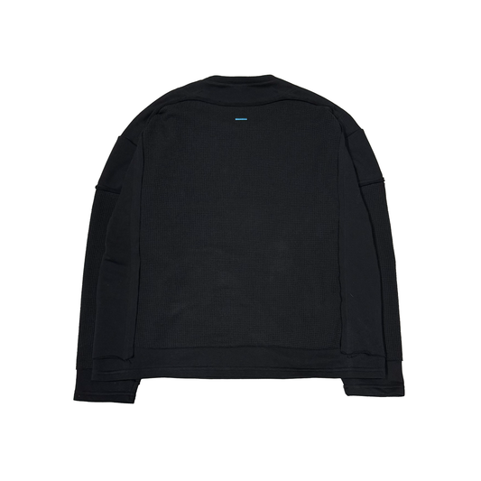 MUZE TURQUOISE LABEL -【MESH DOCKING SWEAT PO(BLACK)】ミューズ メッシュドッキング スウェット プルオーバー ブラック