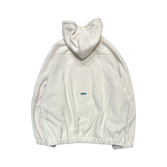 MUZE TURQUOISE LABEL -【HOODED FLEECE BLOUSON(WHITE)】ミューズ フード フリース ブルゾン ホワイト