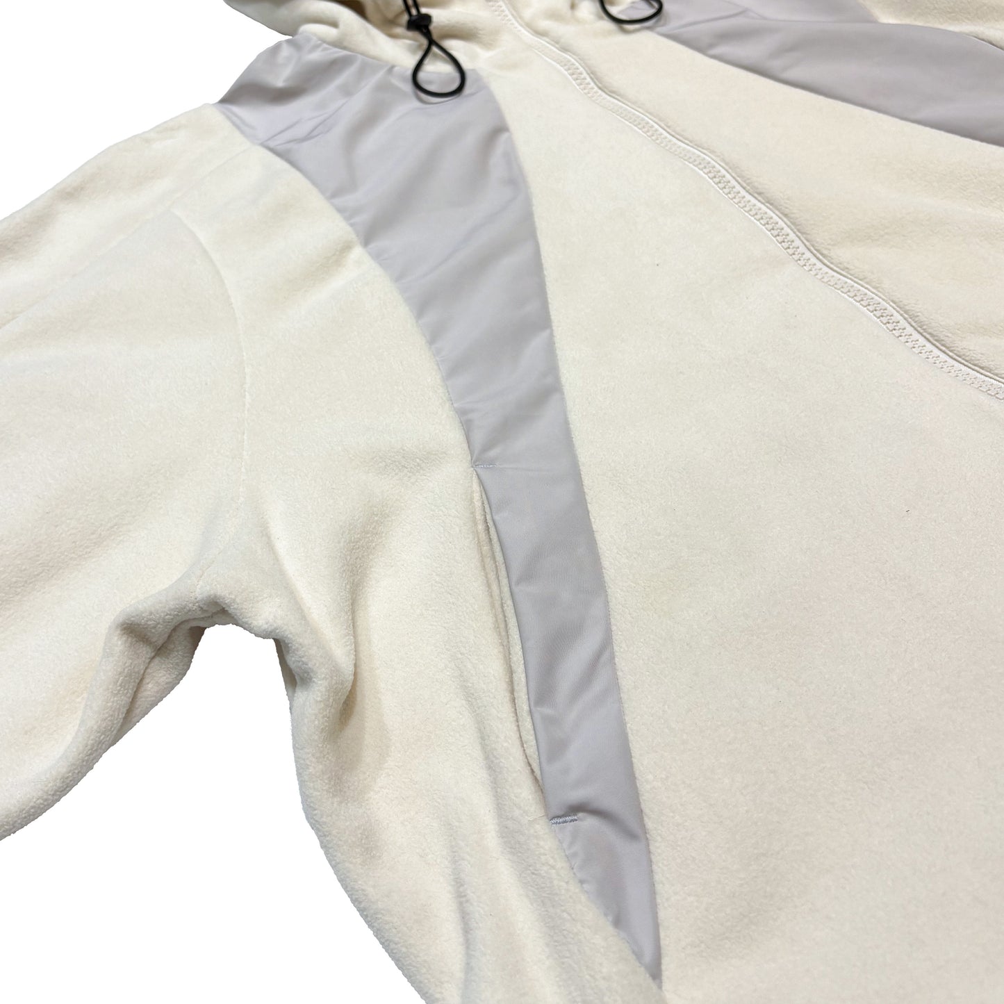 MUZE TURQUOISE LABEL -【HOODED FLEECE BLOUSON(WHITE)】ミューズ フード フリース ブルゾン ホワイト
