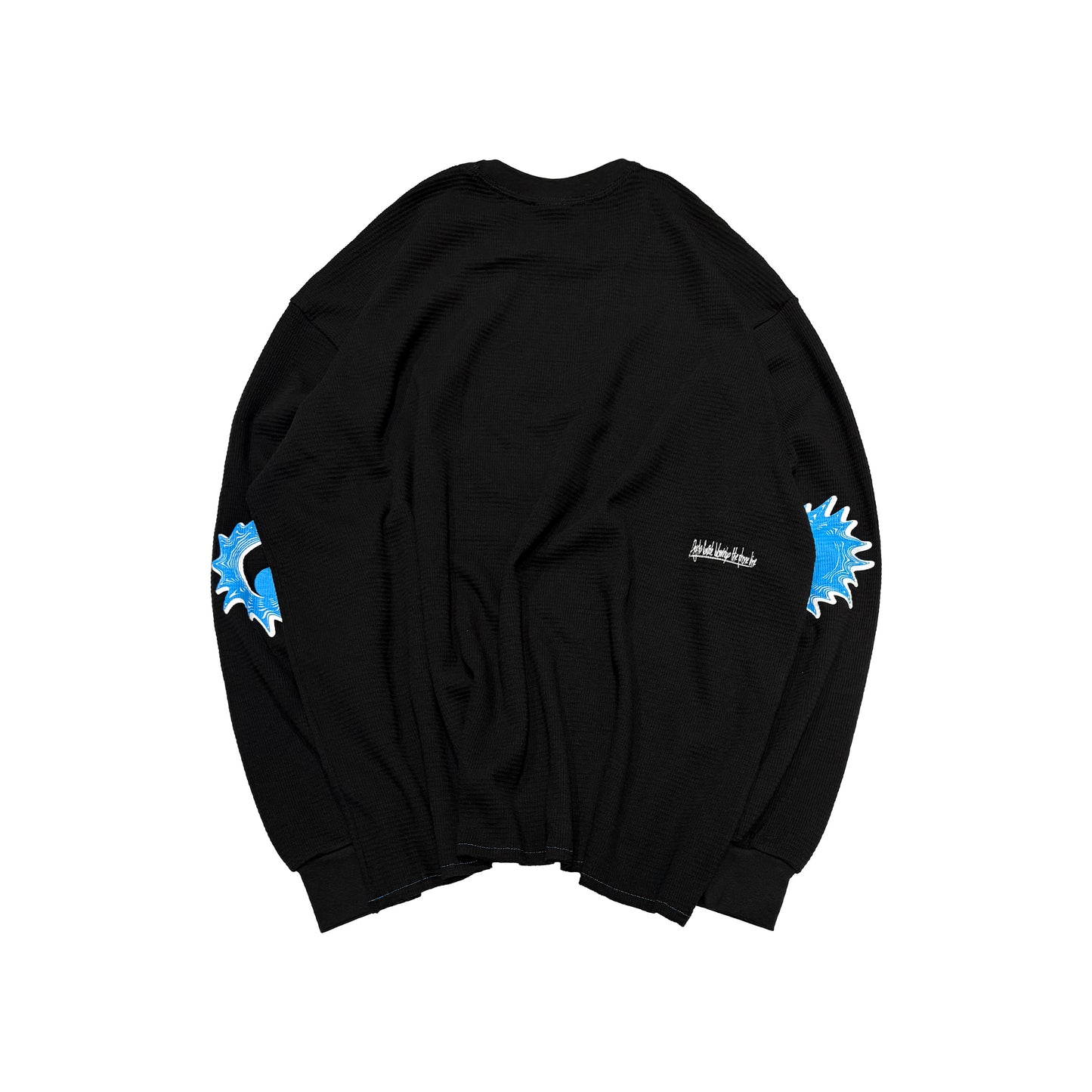 MUZE BLACK LABEL -【MUZE JUMBLE ACID THERMAL L/S TEE(BLACK)】ミューズ サーマル ワッフル ダメージ ブラック