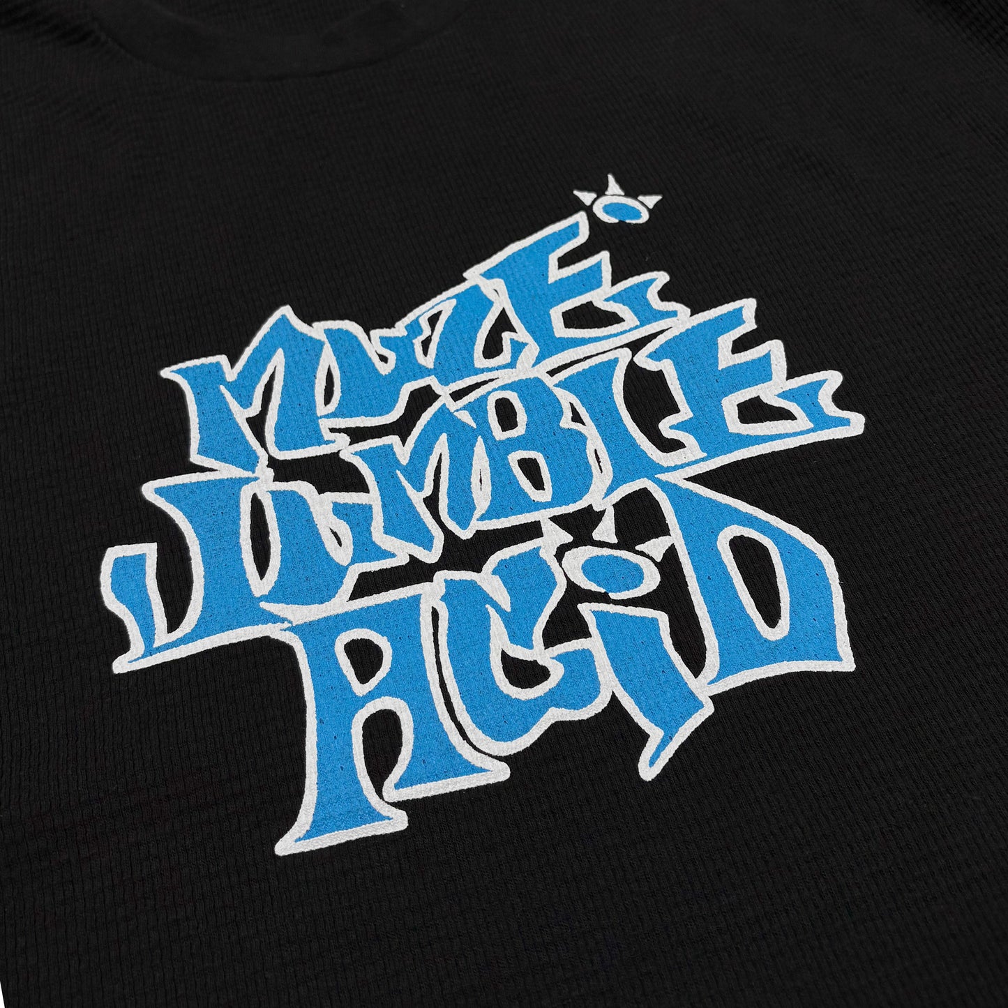 MUZE BLACK LABEL -【MUZE JUMBLE ACID THERMAL L/S TEE(BLACK)】ミューズ サーマル ワッフル ダメージ ブラック