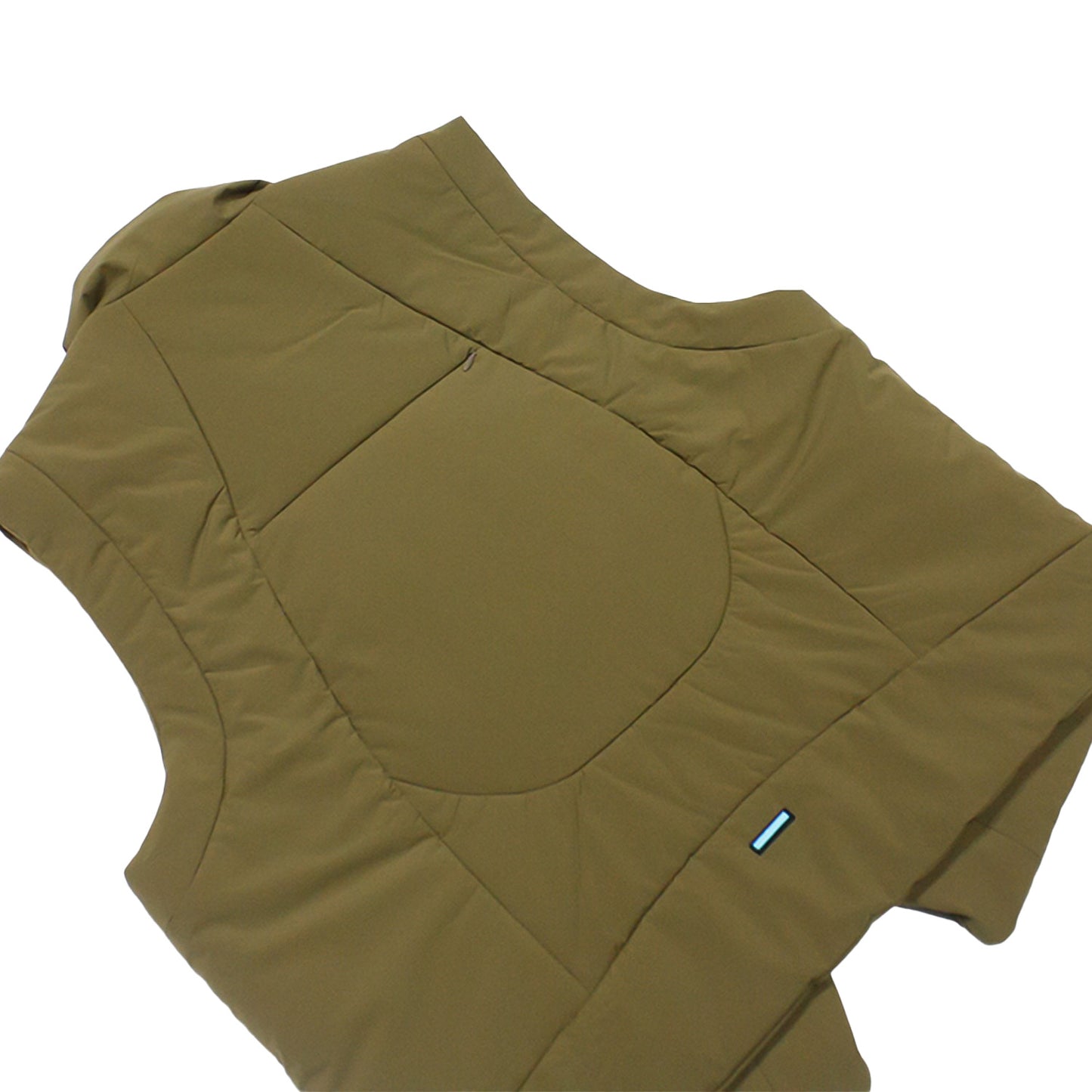 MUZE TURQUOISE LABEL -【PADDED CURVE VEST(KHAKI)】ミューズ パデット カーブ ベスト カーキ