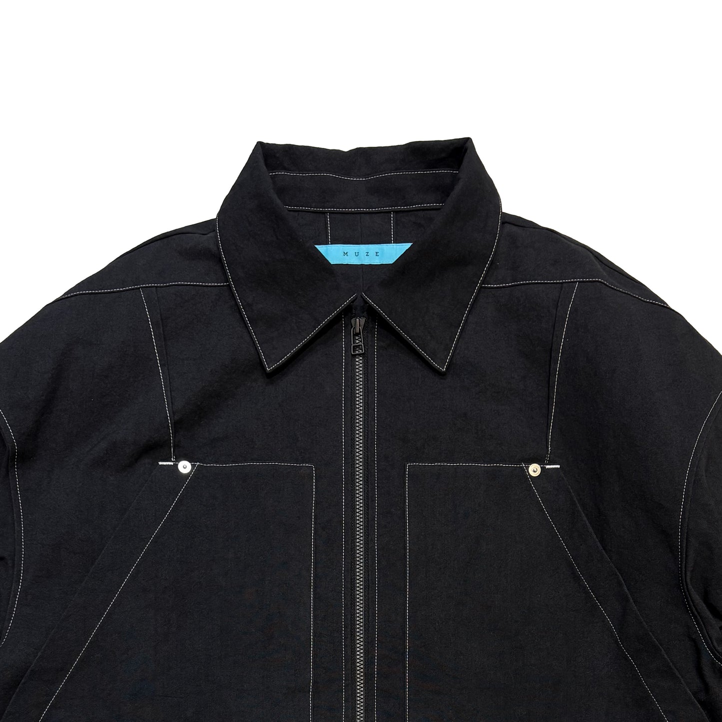 MUZE TURQUOISE LABEL -【FORM FOLLOWS FUNCTION JACKET (BLACK×WHITE)】ミューズ FFF ジャケット ブラック ホワイト