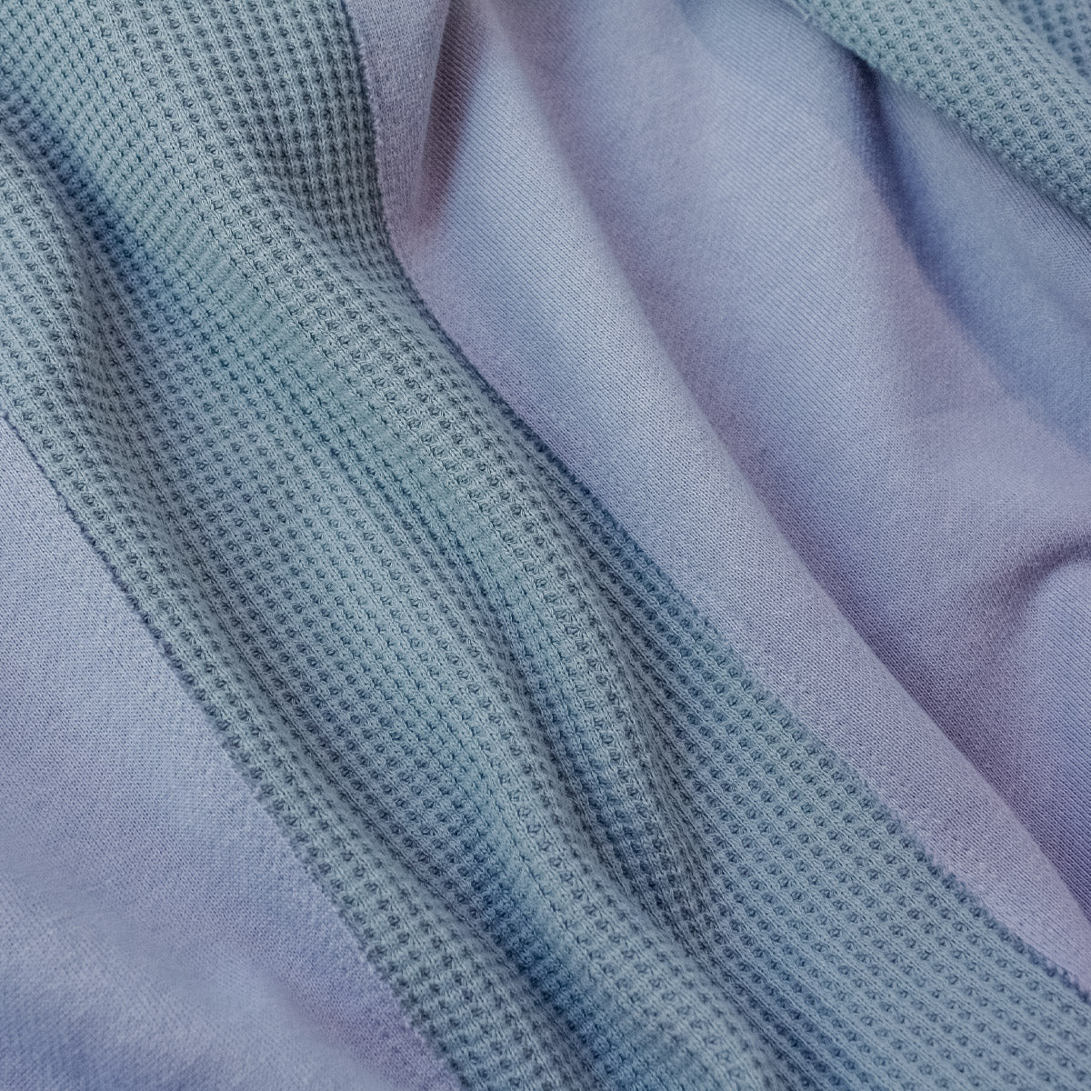 MUZE TURQUOISE LABEL - 【STRIPE HENRY NECK WAFFLE SWEAT】(L.BLUE×BLUE)ミューズ ヘンリーネック ワッフル スウェット ライトブルー ブルー