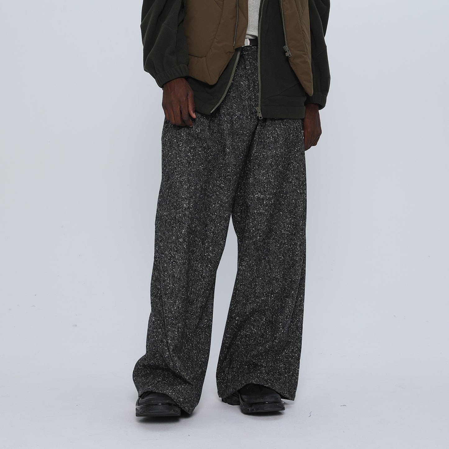 MUZE TURQUOISE LABEL -【OVERSIZED BIG WOOL WIDE TROUSERS(GRAY)】ミューズ オーバーサイズ ビッグ ワイド トラウザー グレー