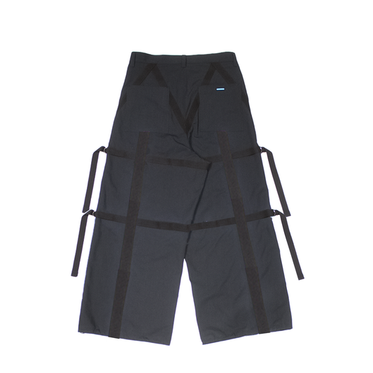 MUZE®︎ TURQUOISE LABEL -【BELTED WIDE TROUSERS(BLACK×BLACK)】ミューズ ベルテッド ワイド トラウザー ブラック