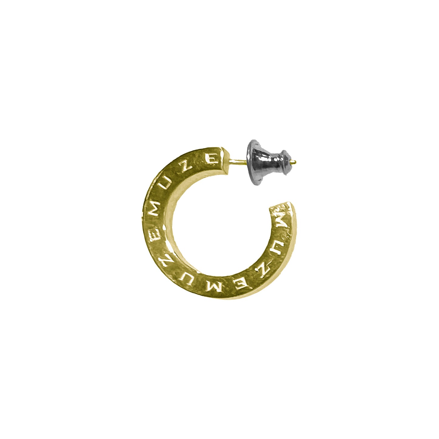 MUZE -【LOGO EARRING(GOLD)】ミューズ ロゴ ピアス SV925 K18 ゴールド