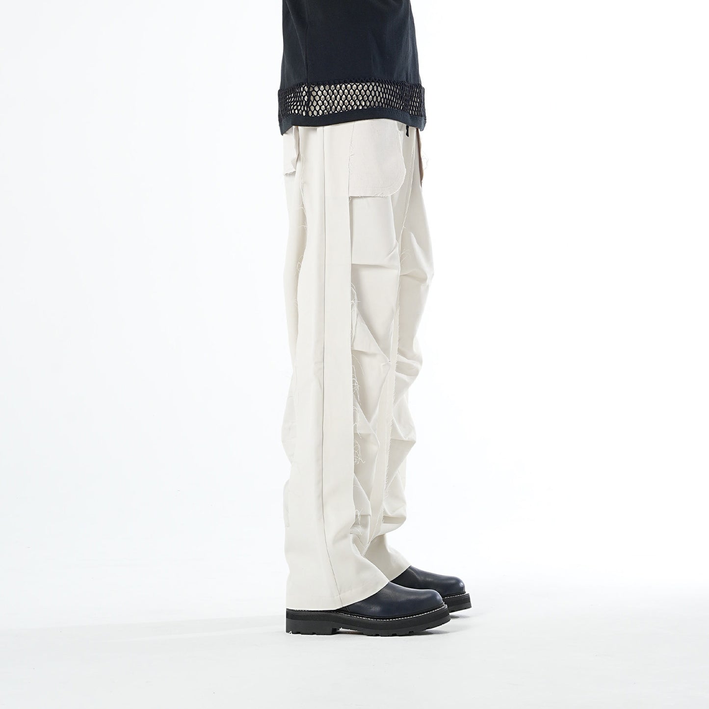 MUZE TURQUOISE LABEL - 【COTTEN DYED TWILL 3D TROUSERS(WHITE)】ミューズ コットン ツイル トラウザー ホワイト