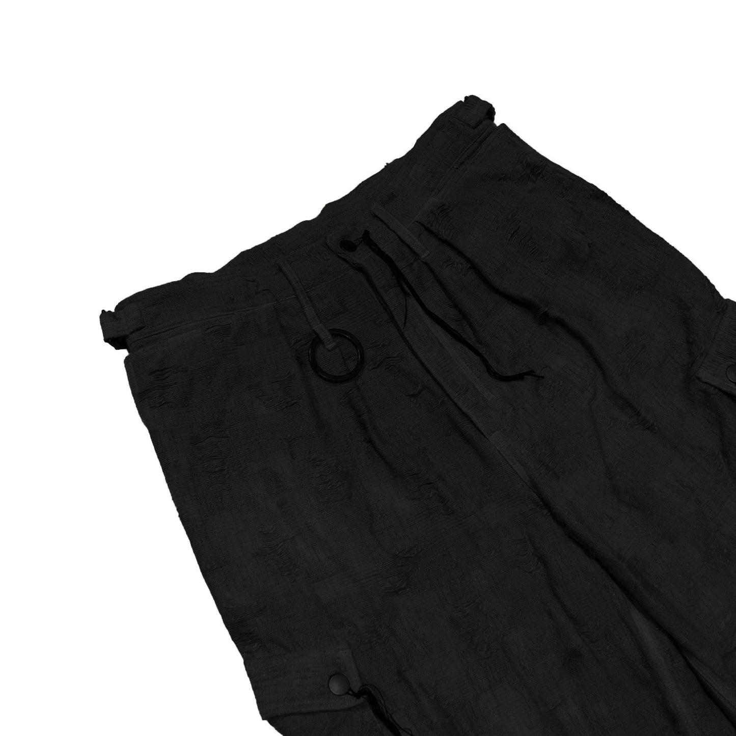 MUZE TURQUOISE LABEL × MINUS -【HBT CROPPED CARGO CRUST BORO(BLACK)】ミューズ マイナス クロップド カーゴ パンツ カットジャガード ブラック