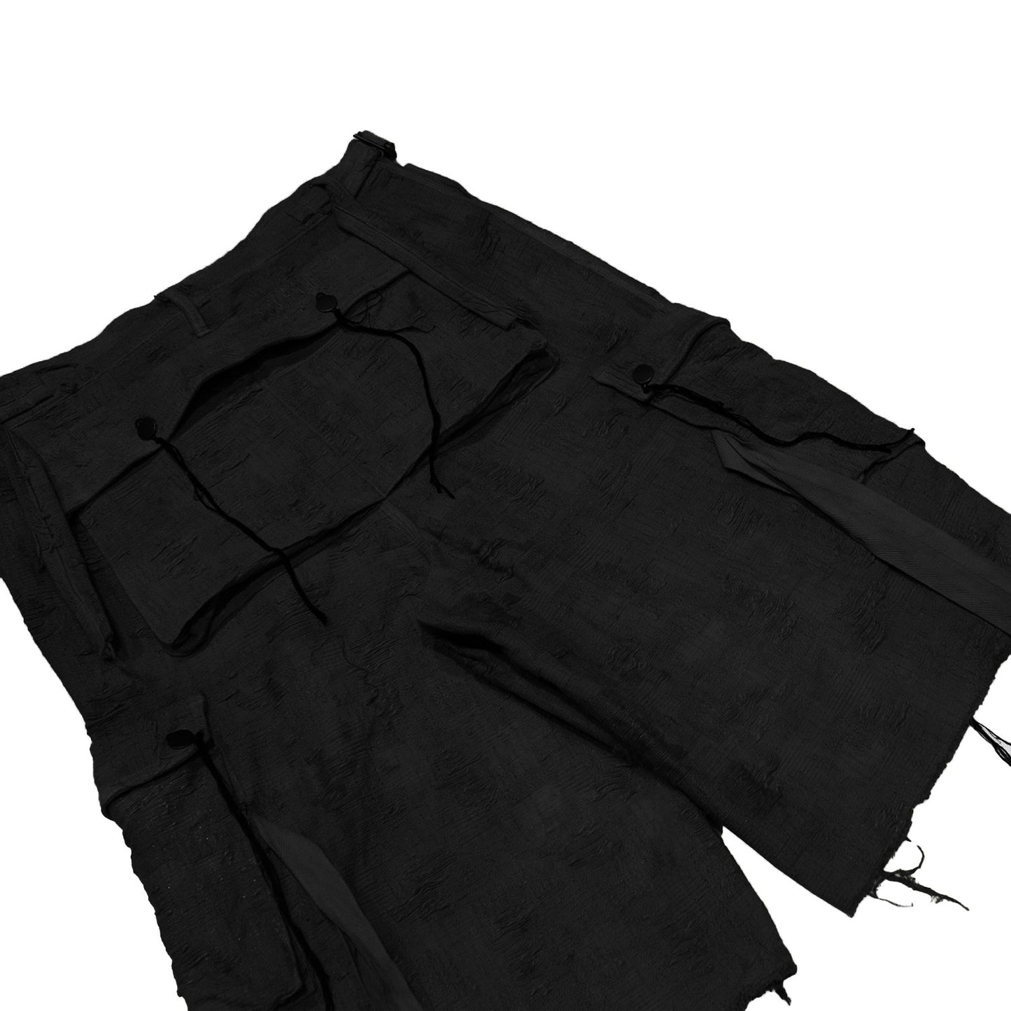MUZE TURQUOISE LABEL × MINUS -【HBT CROPPED CARGO CRUST BORO(BLACK)】ミューズ マイナス クロップド カーゴ パンツ カットジャガード ブラック