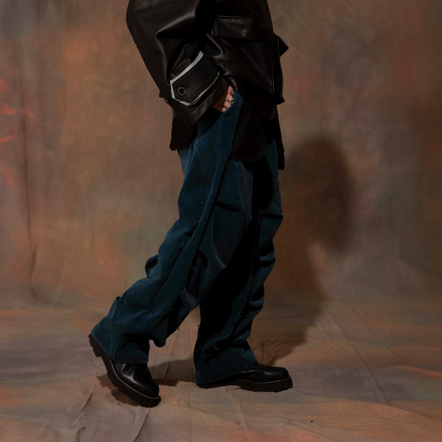 MUZE TURQUOISE LABEL - CORDUROY 3D TROUSERS(BLUE) ミューズ コーデュロイ トラウザー ブルー