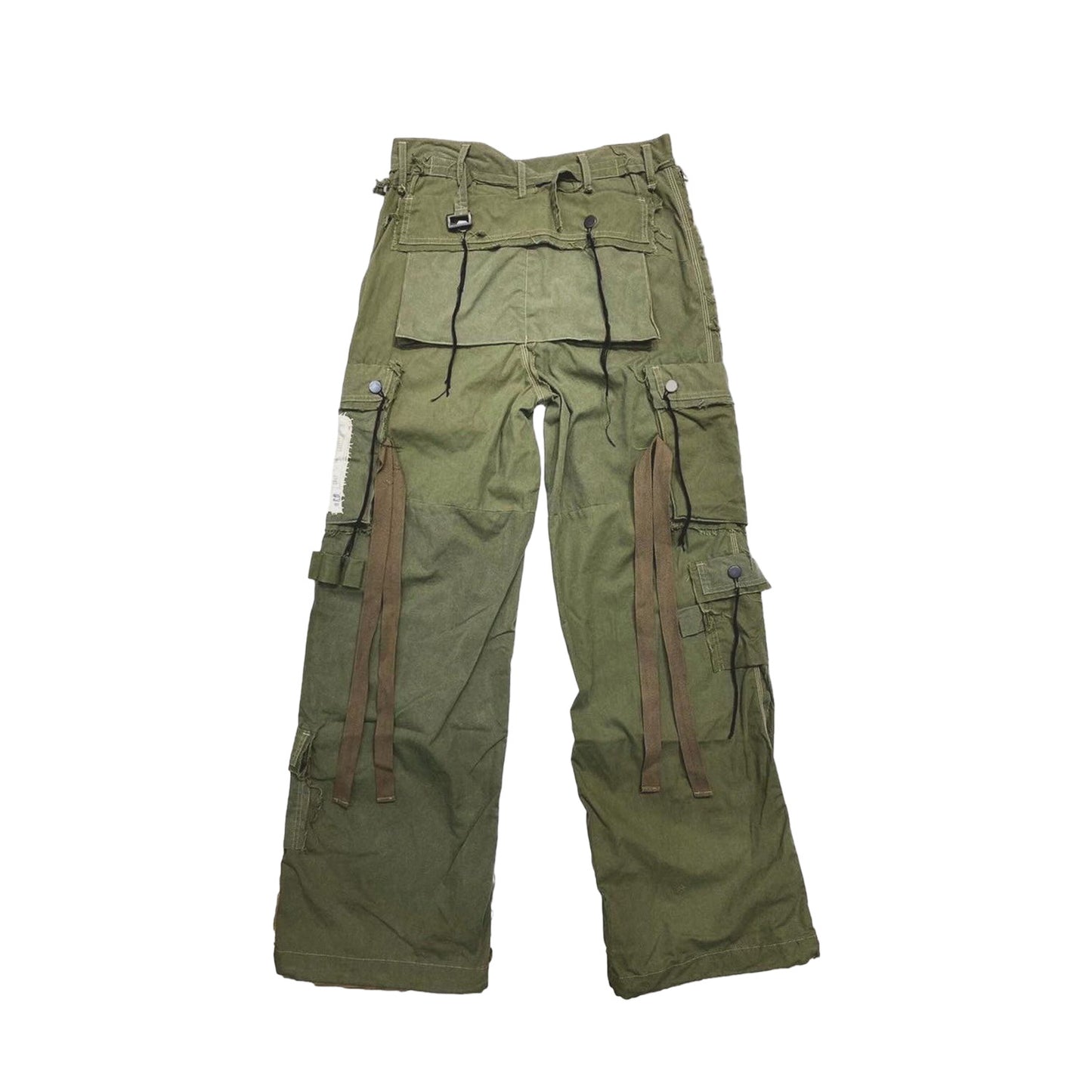 MINUS -【Slash Seam HBT Cargo(VINTAGE US ARMY SLEEPING BAG CASE)(OLIVE)】マイナス スラッシュ シーム カーゴパンツ ヴィンテージ スリーピング バッグ オリーブ