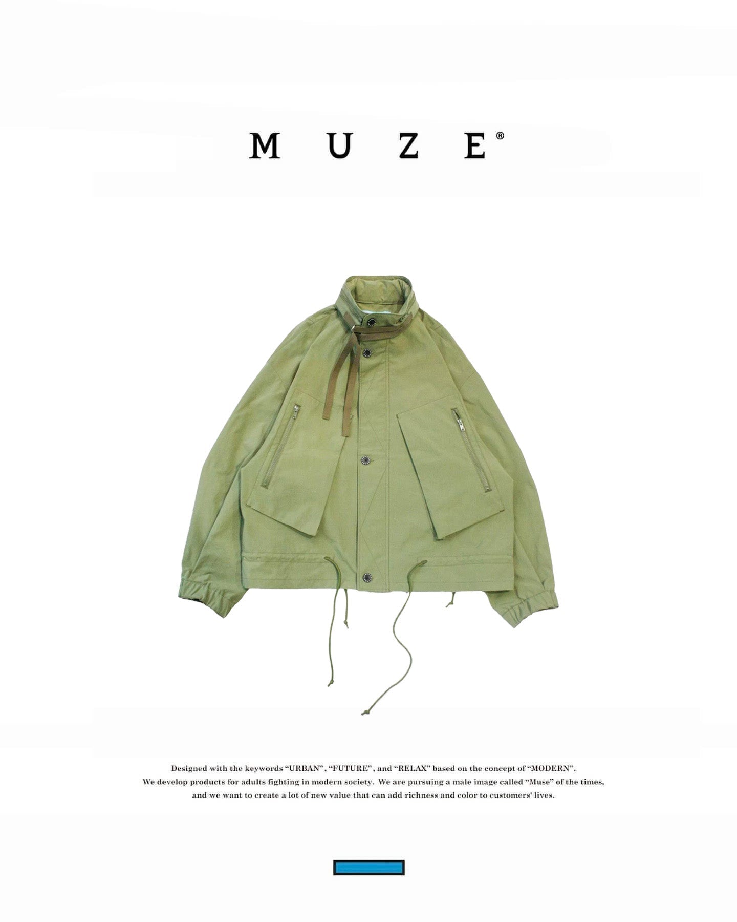 MUZE TURQUOISE LABEL - M-65 SHORT BLOUSON(KHAKI) ミューズ ショート ブルゾン カーキ