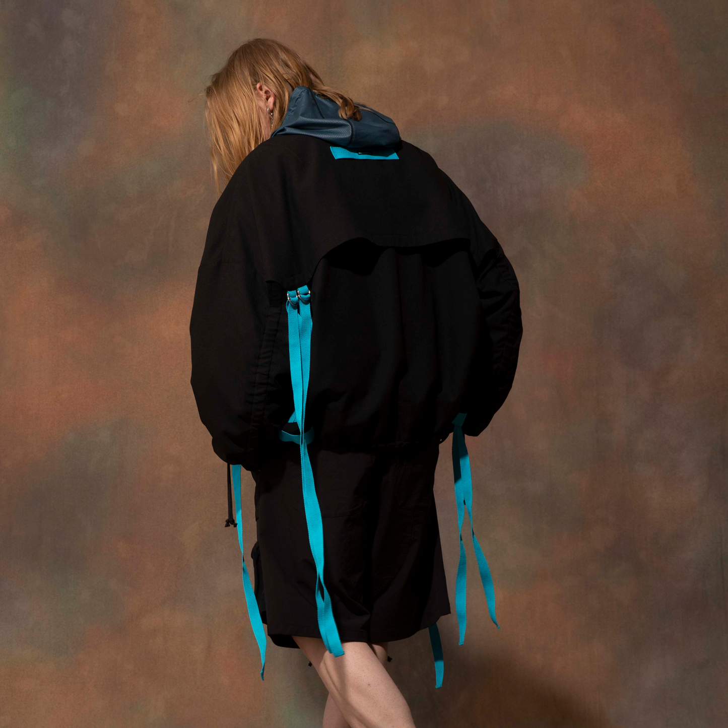MUZE TURQUOISE LABEL - OVERSIZED BELTED BLOUSON(BLACK)ミューズ オーバーサイズ ベルト ブルゾン ブラック