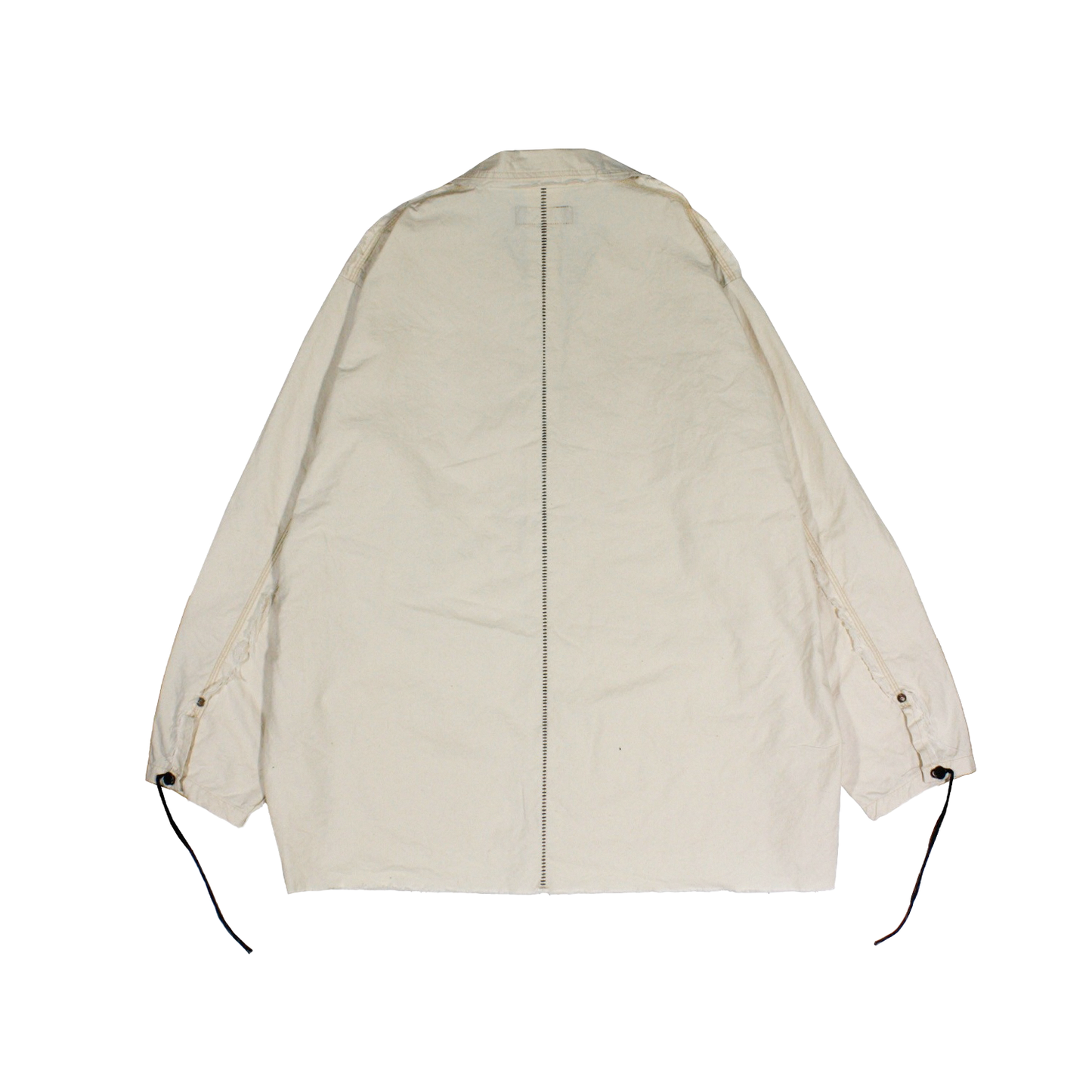 MINUS -【Slash Seam Army Pull(HORCE CLOTH)(OFF)】マイナス スキッパー シャツ ホワイト