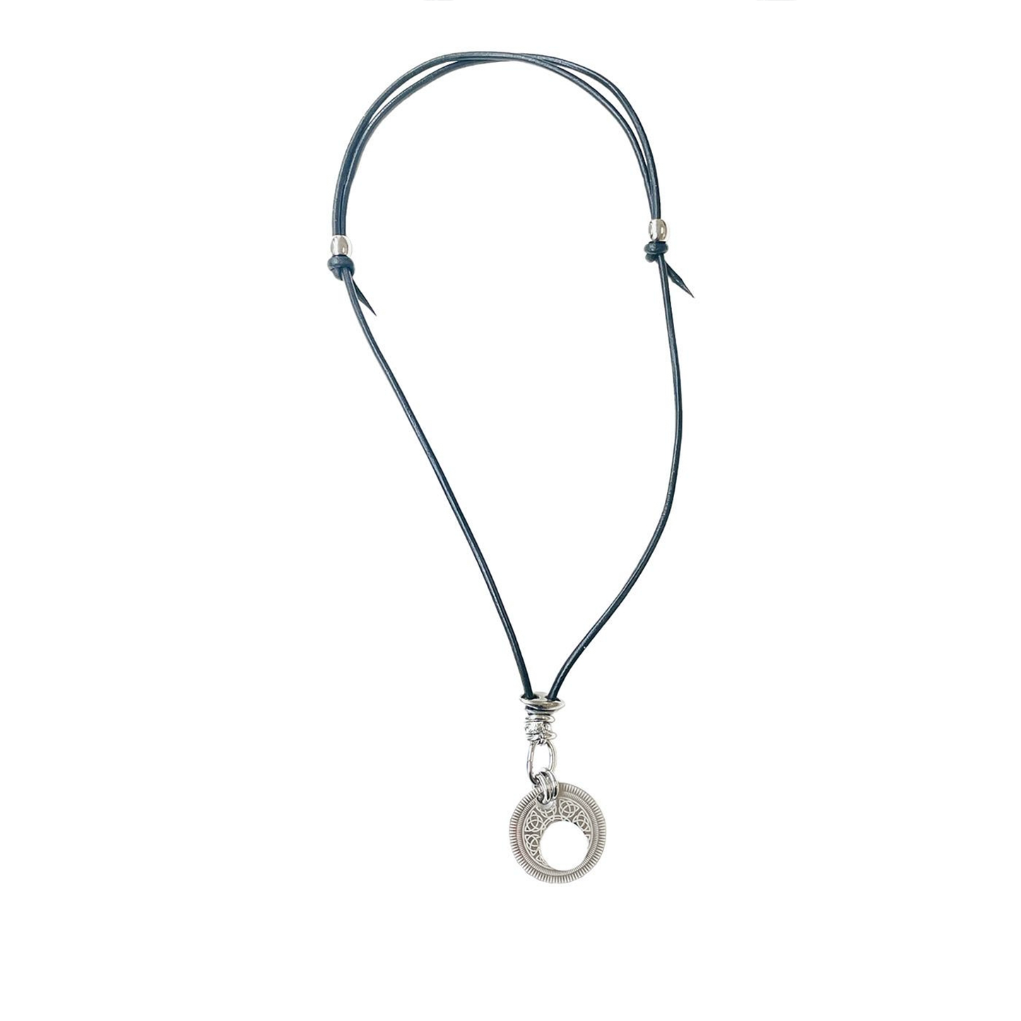 GARA -【GLASS HOOK NECKLACE(SILVER × BLACK)】ガラ ネックレス グラス フック シルバー ブラック