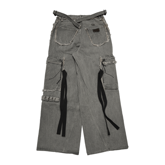 MINUS -【Slash Seam Twist Cargo Jeans(DUST GRAY)】マイナス デニム カーゴ ダストグレー