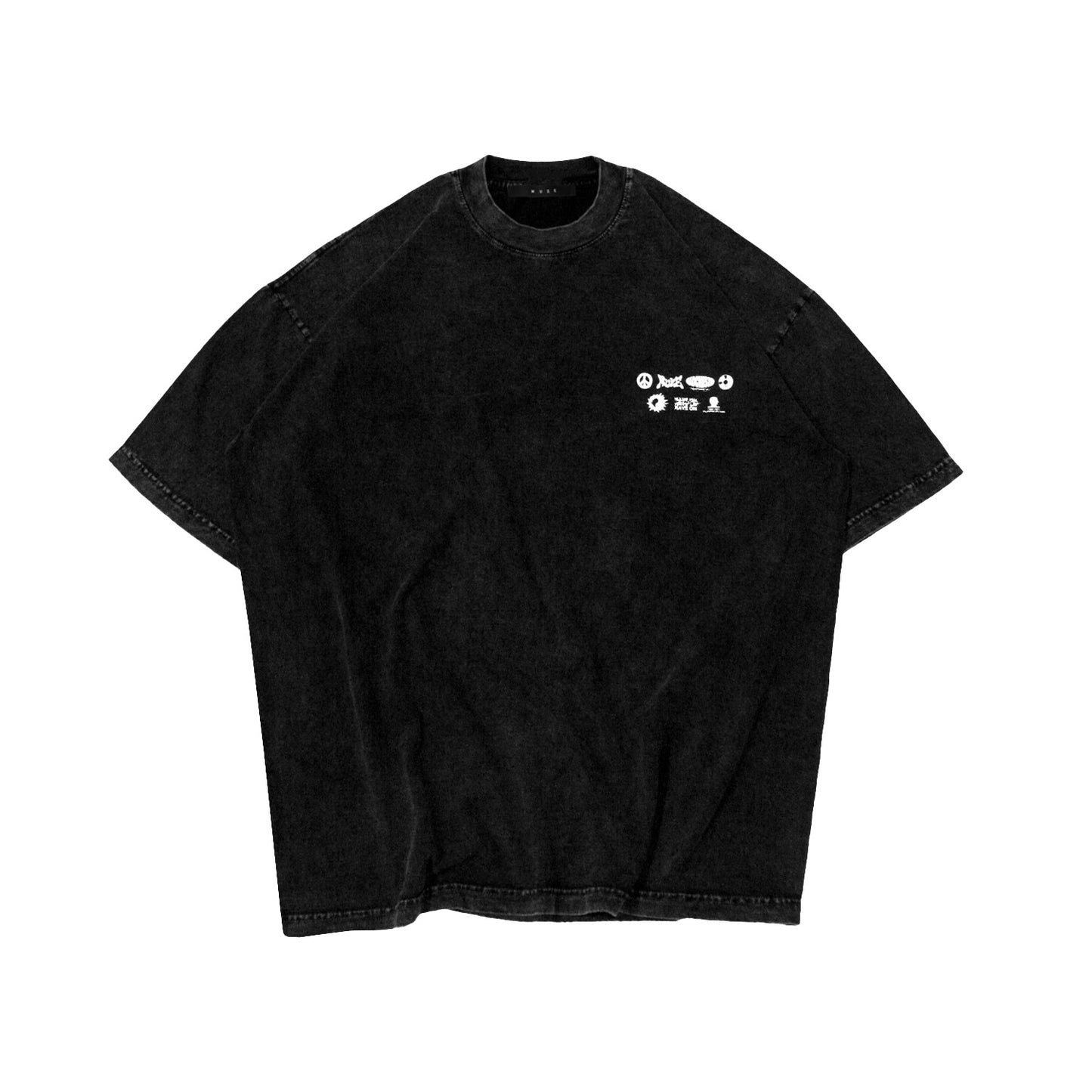 MUZE BLACK LABEL - 【MUZE 24HOUR PARTY PEOPLE MINERAL WASH T-SH(CARBON BLACK)】ミューズ ミネラルウォッシュ Tシャツ カーボン ブラック