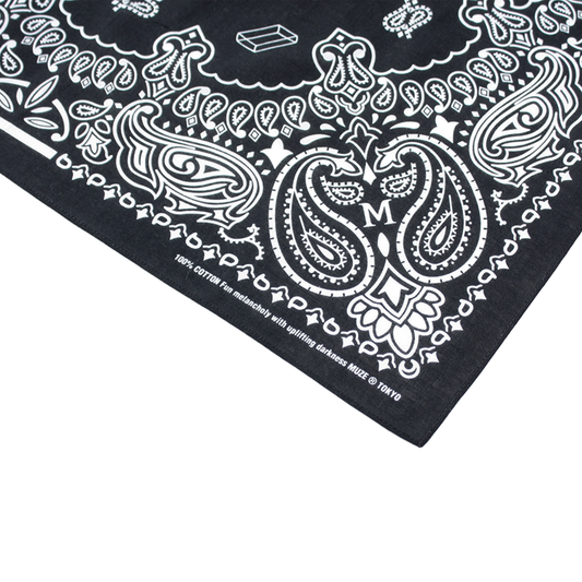 MUZE -【MUZE PAISLEY BANDANA(BLACK)】ミューズ ペイズリー バンダナ ブラック