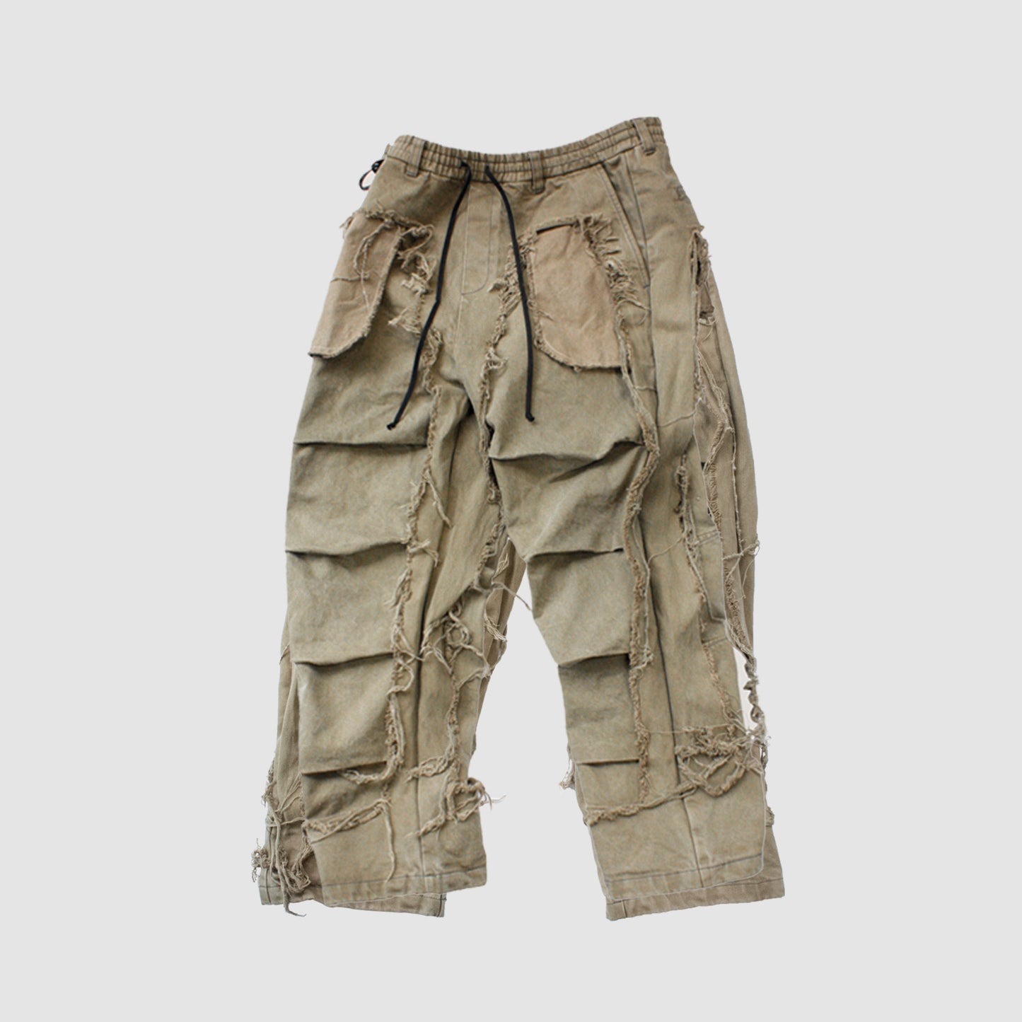 MUZE TURQUOISE LABEL - ×MINUS DENIM 3D TROUSERS(VEGETABLE DYE) (DUST GREEN)ミューズ マイナス デニム トラウザー 草木染め ダストグリーン