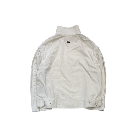 MUZE TURQUOISE LABEL -【2WAY DENIM ZIP BLOUSON(WHITE)】ミューズ デニム ジップ ブルゾン ベスト ホワイト