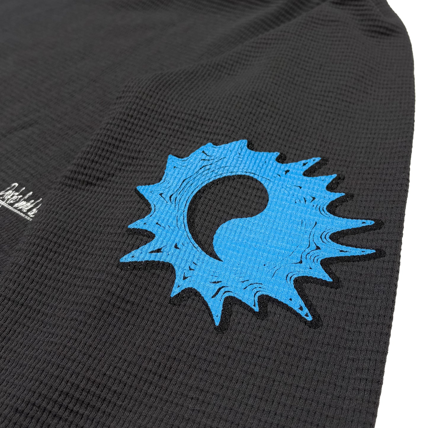 MUZE BLACK LABEL -【MUZE JUMBLE ACID THERMAL L/S TEE(DARK GRAY)】ミューズ サーマル ワッフル Tシャツ ダメージ ダークグレー