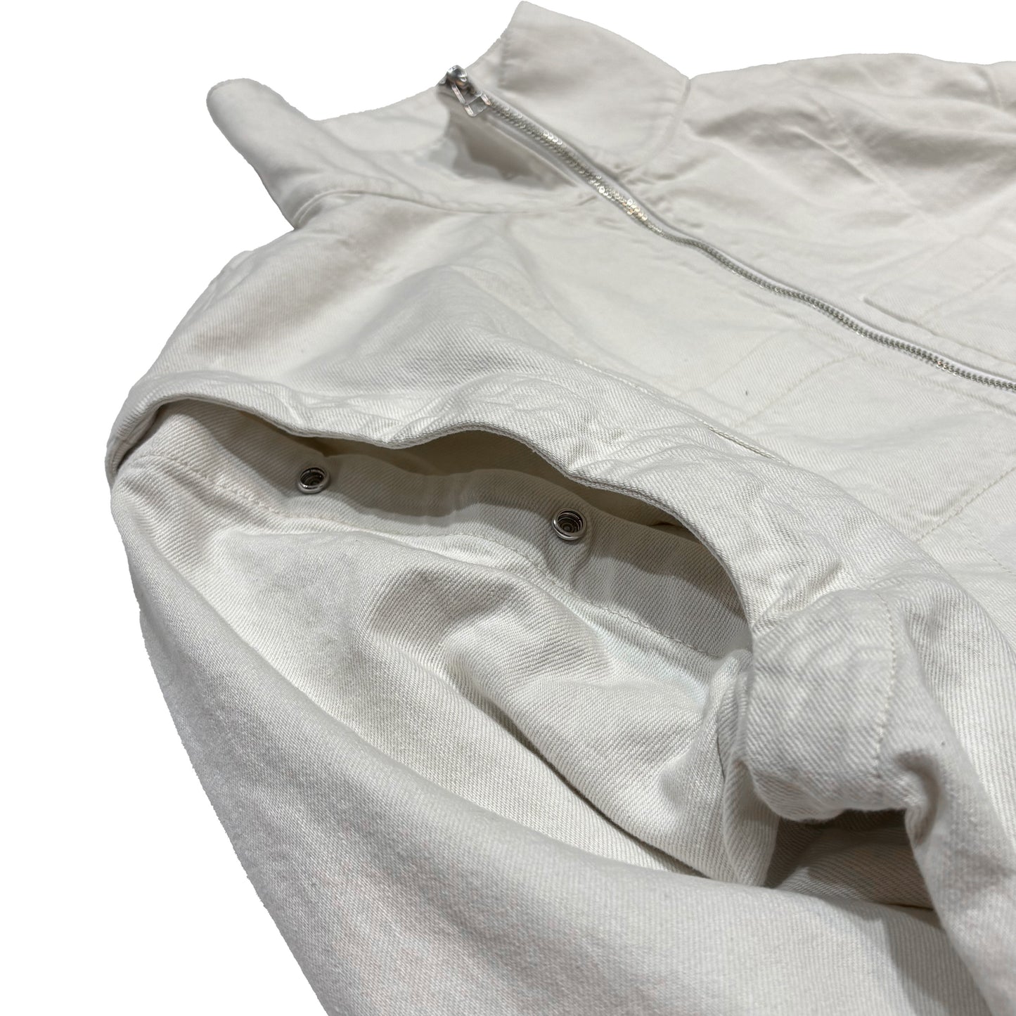 MUZE TURQUOISE LABEL -【2WAY DENIM ZIP BLOUSON(WHITE)】ミューズ デニム ジップ ブルゾン ベスト ホワイト