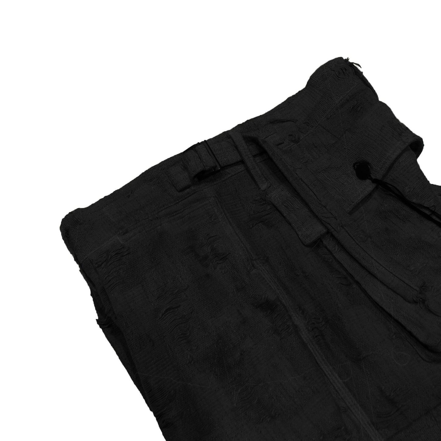 MUZE TURQUOISE LABEL × MINUS -【HBT CROPPED CARGO CRUST BORO(BLACK)】ミューズ マイナス クロップド カーゴ パンツ カットジャガード ブラック