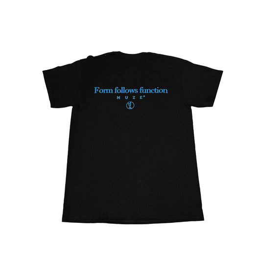 MUZE BLACK LABEL -【Less is more T-SH(BLACK×TURQUOISE)】ミューズ レスイズモア Tシャツ ブラック ターコイズ